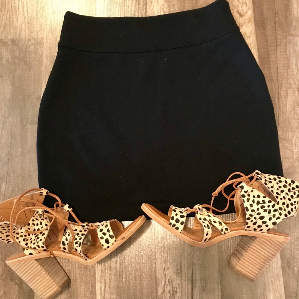 Black mini bodycon skirt from UO